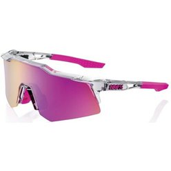 100% SPEEDCRAFT XS - Polished Translucent Grey - Purple Multilayer Mirror Lens